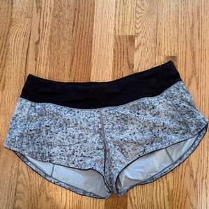 lululemon athletica Black and Gray Athletic Shorts